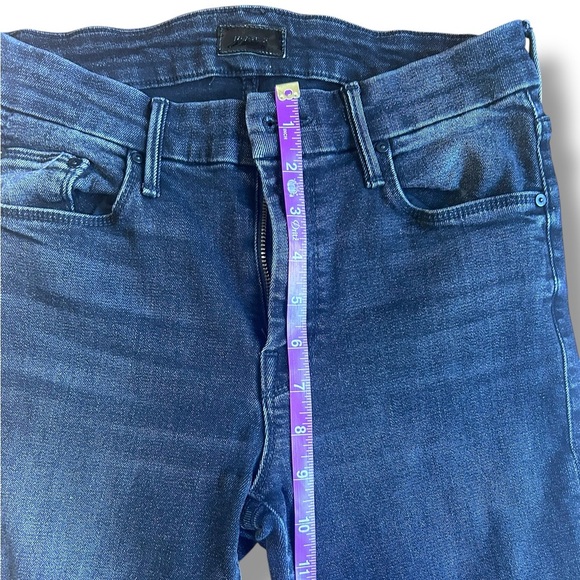 Mother The Looker Ankle Fray Size 27 Night Hawk Black Designer Denim - Picture 8 of 12